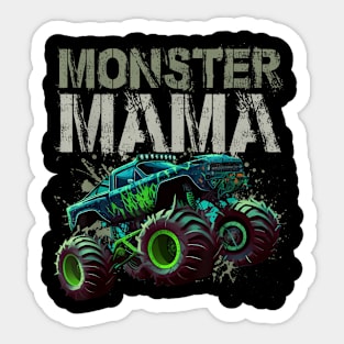 Mama Family Matching Monster Truck Lovers Sticker